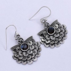 Unique Design Blue Labradorite Drops Earring Oxidized Silver Jewellery 925 Sterling Silver Handmade Jewellery