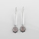 Fantastic Light Rose Quartz 925 Sterling Silver Earring
