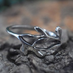 Unique Leaf Shape Band Ring 925 Sterling Silver Manufacture Silver Jewellery Exporter