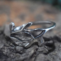 Unique Leaf Shape Band Ring 925 Sterling Silver Manufacture Silver Jewellery Exporter