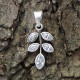 White Cubic Zirconia Marquise Shape 925 Sterling Silver Pendant Jewelry