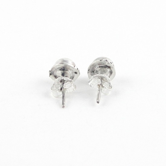 White Pearl Stud Earring 925 Sterling Silver Jewelry For Her