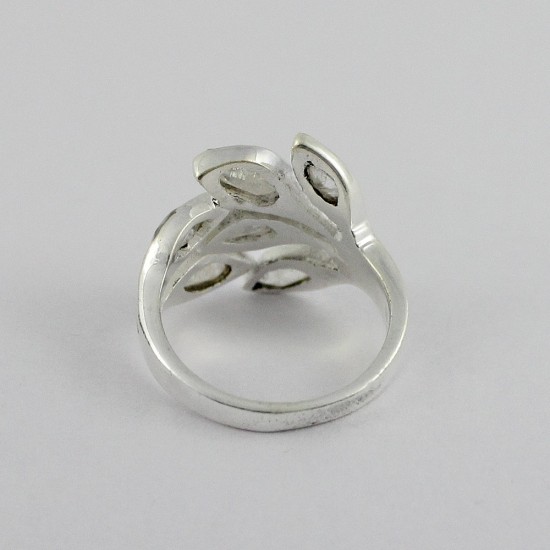 Amazing Silver Ring !! Rainbow Moonstone Gemstone Silver Ring