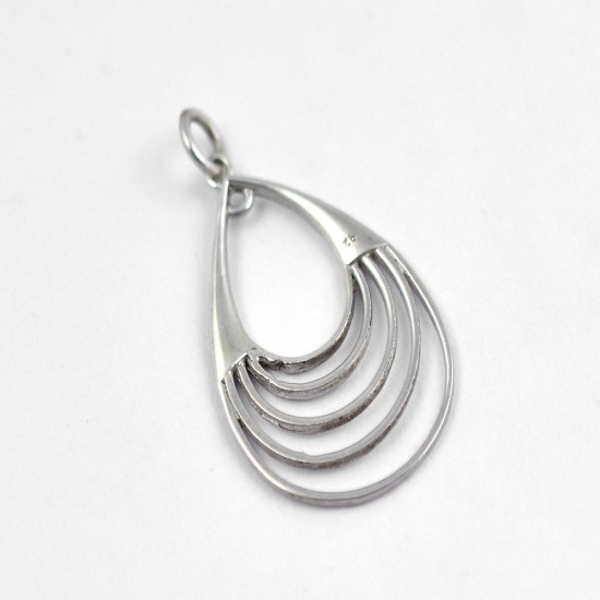 Wire Pendant 925 Sterling Plain Silver Wholesale Silver Pendant Jewellery Artisan Design Jewellery