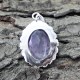 Oval Shape Purple Amethyst 925 Sterling Silver Pendant