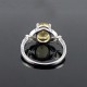Yellow Citrine 925 Sterling Silver Rhodium Plated Ring Jewelry