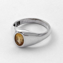 Yellow Citrine Ring Women Handcrafted Silver Jewellery 925 Sterling Silver Ring Jewellery For Her