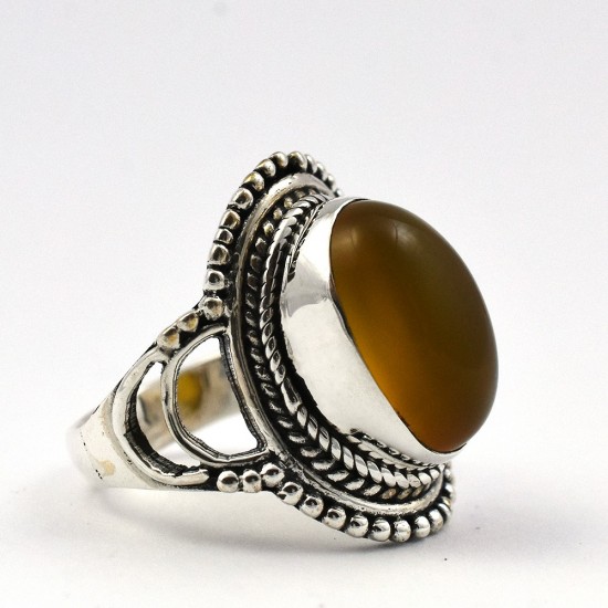 Yellow Onyx Ring 925 Sterling Silver Handmade Ring Indian Silver Jewelry Exporter